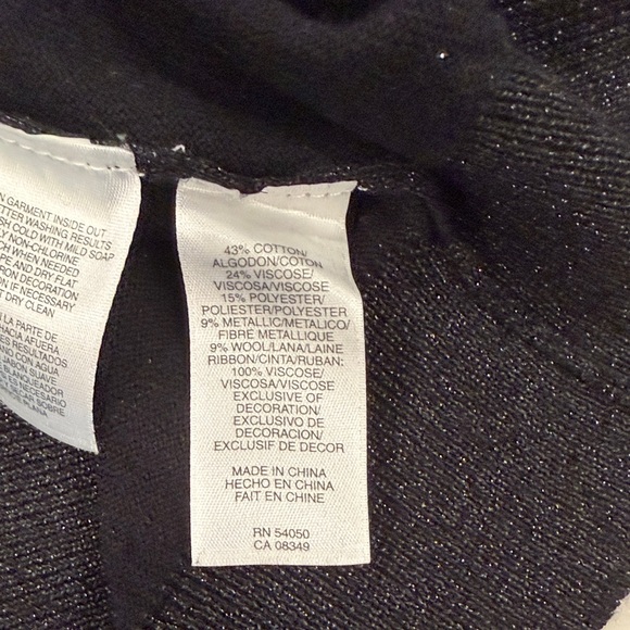 Jones New York Black Top with Embellished Neckline - Picture 9 of 12